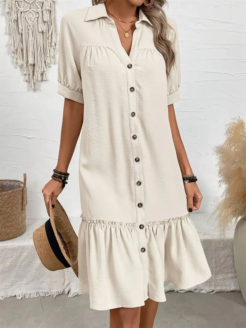 Elegant Button-down Shirt Dress | Casual and Chic – Image 2