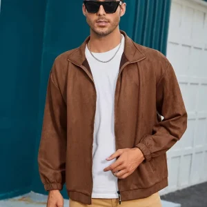 Suede Zip Jacket | Casual Style and Classic Elegance