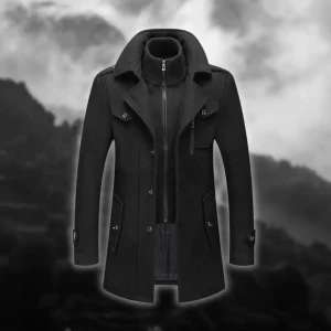 Manteau Long | Noir | Élégant et Chaud