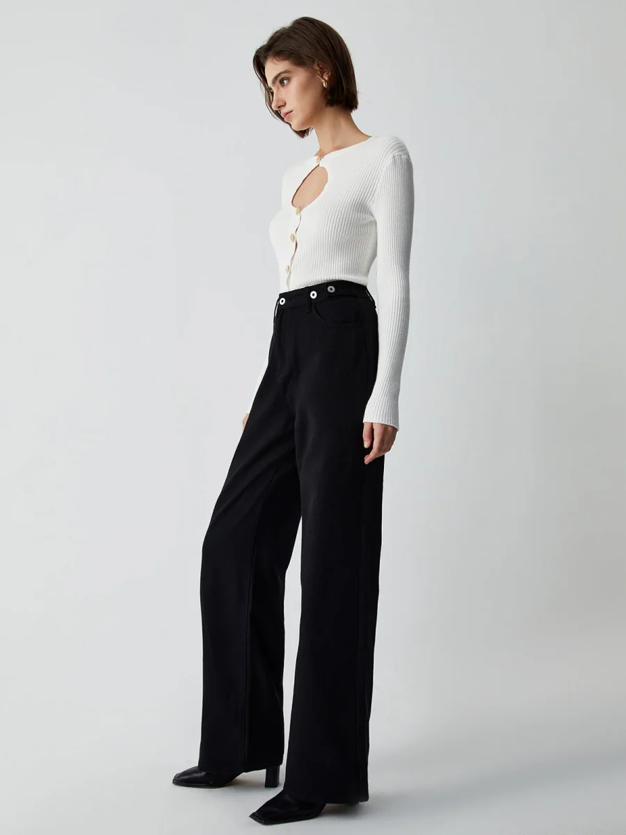 Cut-out cardigan | Gold buttons | Chic & Original – Image 5