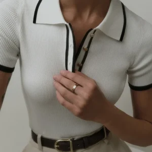 Polo Maille | Contrasté | Élégant et Ajusté