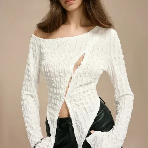 Asymmetrical Top | Textured Cotton | Sculpted and Modern Cut