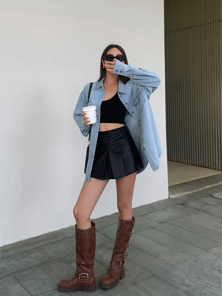 Jean overshirt | Oversize cut | Casual look – Image 4