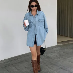 Jean overshirt | Oversize cut | Casual look