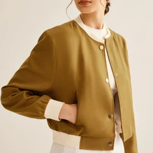 Women's Short Jacket | Contrast Finishes | Minimalist Style