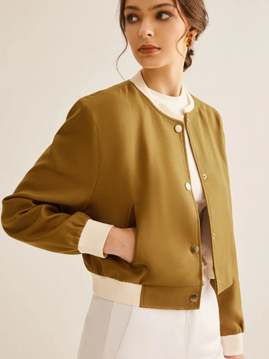 Women's Short Jacket | Contrast Finishes | Minimalist Style – Image 2