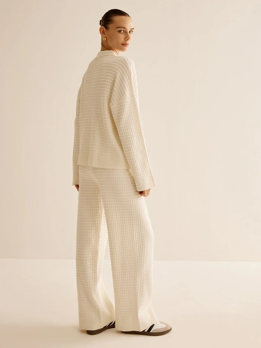 Ensemble Lounge en Maille Gaufrée | Deux Pièces | Confort et Élégance Décontractée – Image 6