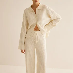 Ensemble Lounge en Maille Gaufrée | Deux Pièces | Confort et Élégance Décontractée