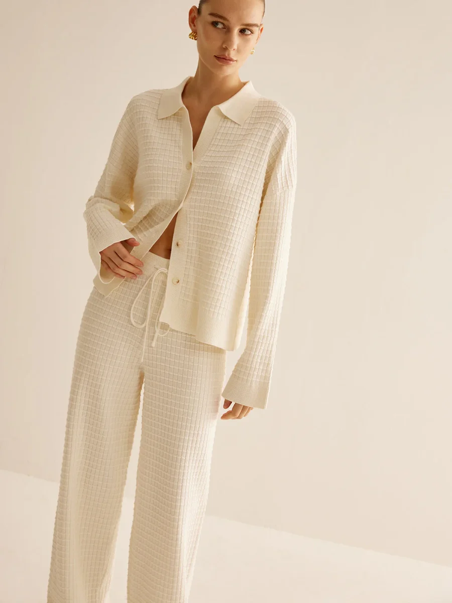 Ensemble Lounge en Maille Gaufrée | Deux Pièces | Confort et Élégance Décontractée – Image 7