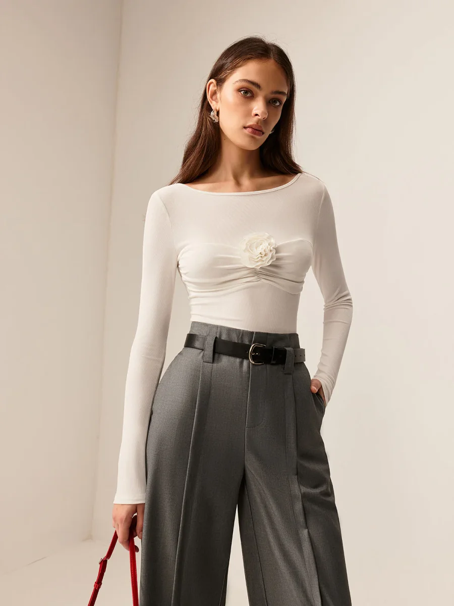 White Flower Top | Cotton | Elegant, Feminine and Refined – Image 2