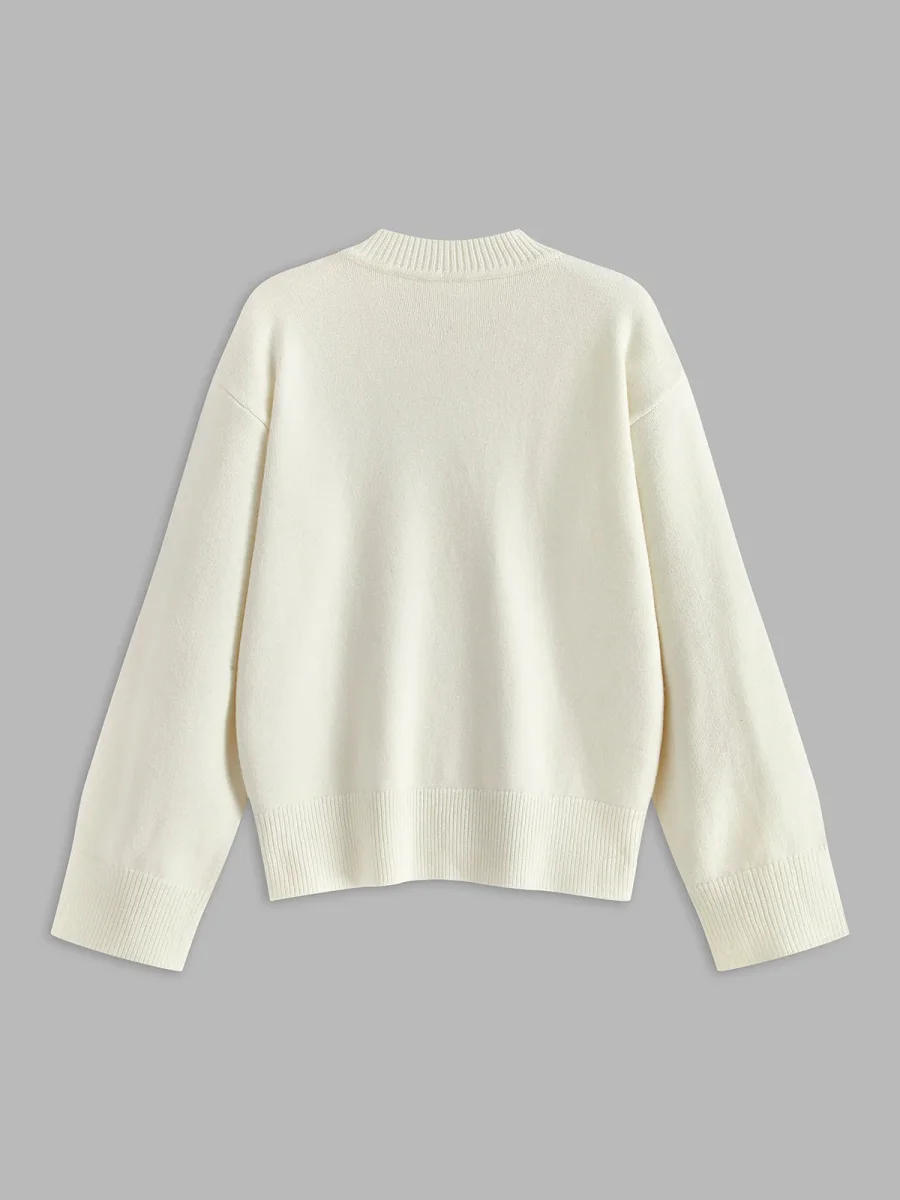 Rosalie - Pull Oversize | Motif Fleur | Doux et Élégant – Image 4