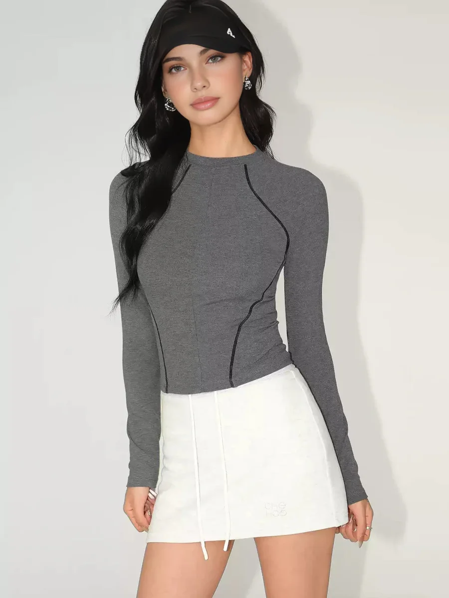 Long Sleeve Top | Cotton Blend | Tailored & Sporty Fit – Image 4