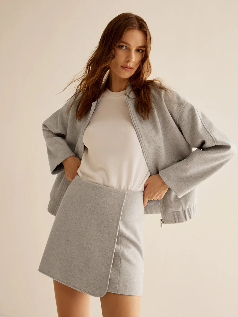 Oversize Zip Jacket | Light Grey | Modern Comfort – Image 6