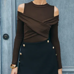 Cropped Top Bare Shoulders | Cotton | Elegant, Structured and Trendy