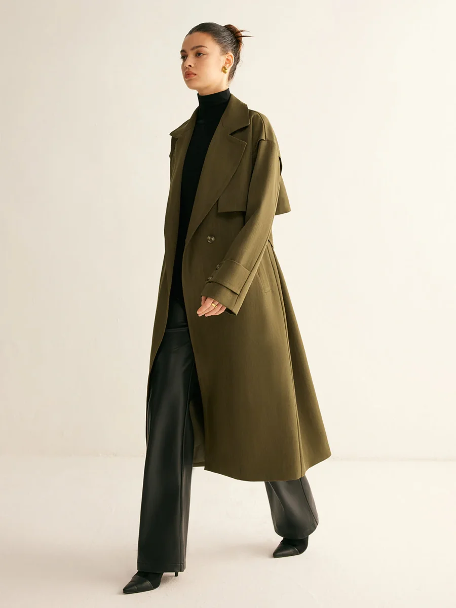 Trench-Coat Long | Persimmon | Minimaliste et Polyvalent – Image 4