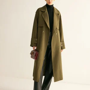 Trench-Coat Long | Persimmon | Minimaliste et Polyvalent