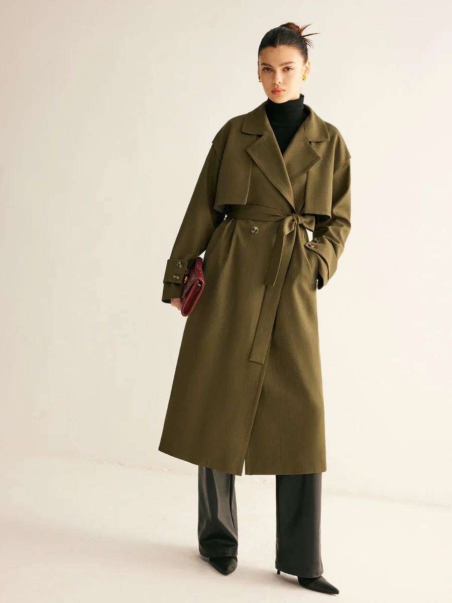 Trench-Coat Long | Persimmon | Minimaliste et Polyvalent – Image 6