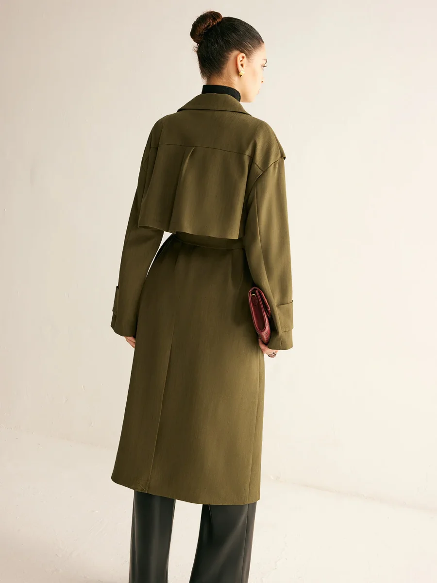 Trench-Coat Long | Persimmon | Minimaliste et Polyvalent – Image 7