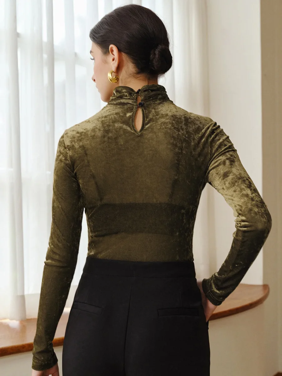 Top Velours Col Roulé | Cotton | Elegant, Soft and Structured – Image 8