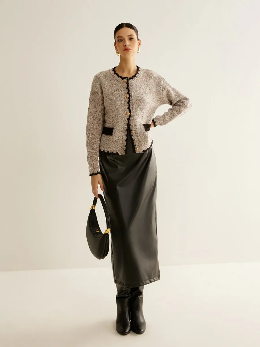 Victoria - Cardigan Tweed | Boutons Dorés | Chic & Élégant – Image 3