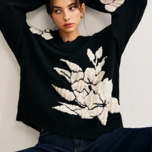 Flora - Pull Oversize | Motif Floral | Doux et Tendance