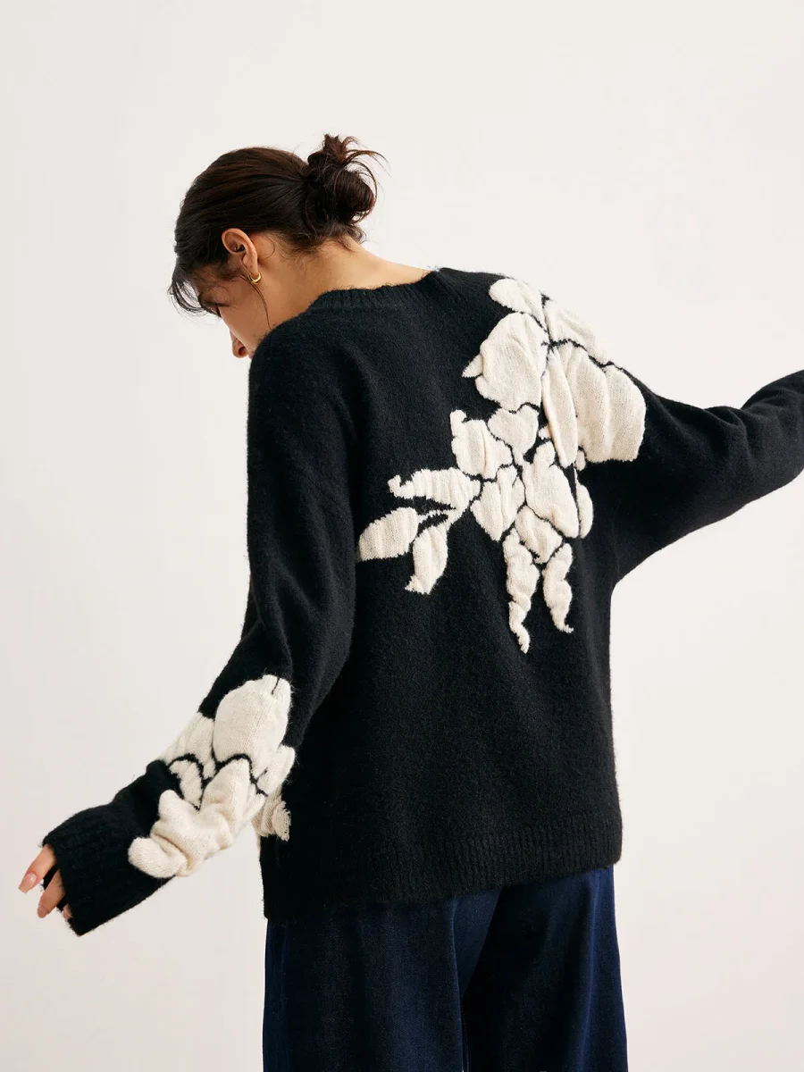 Flora - Pull Oversize | Motif Floral | Doux et Tendance – Image 6
