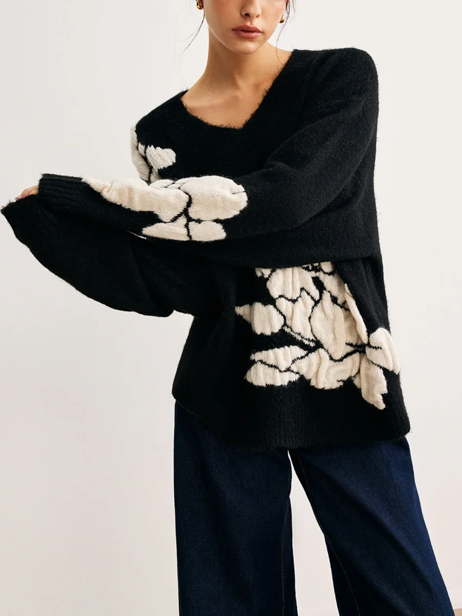 Flora - Pull Oversize | Motif Floral | Doux et Tendance – Image 5