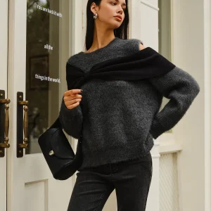 Pull Gris Duveteux | Coupe Décontractée | Look Hivernal Moderne