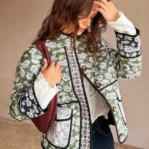 Veste Matelassée Fleurie | Multicolore | Bohème et Authentique