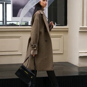 Mixed Wool Coat | Taupe Brown | Elegant and Timeless