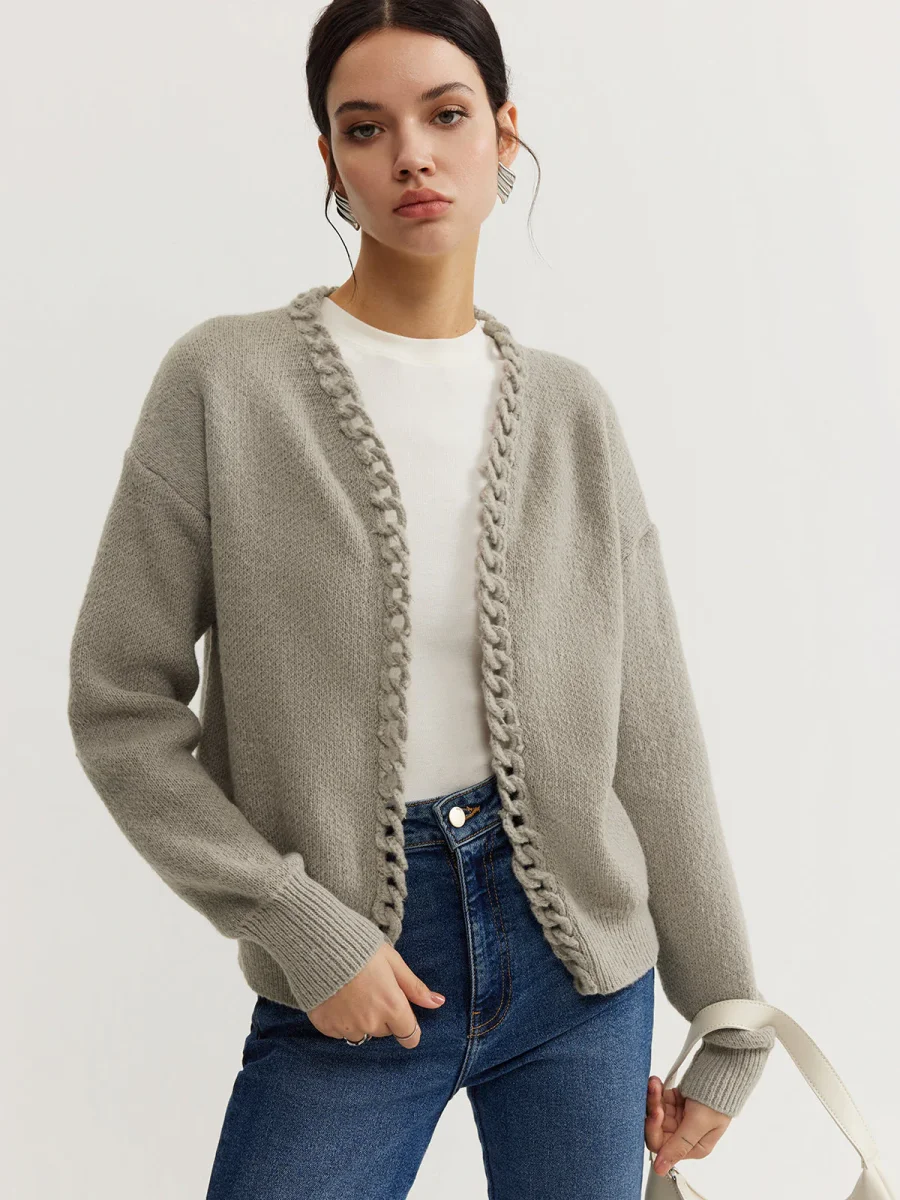 Cardigan Tressé | Maille Douce | Coupe Décontractée – Image 2
