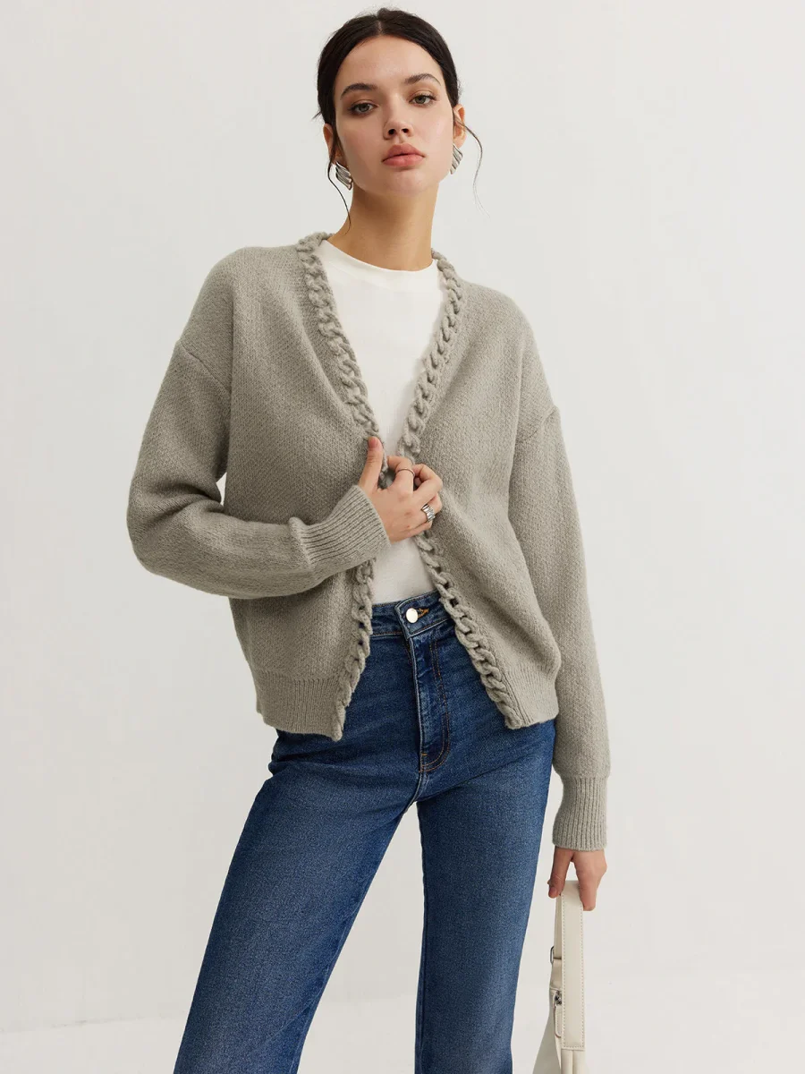 Cardigan Tressé | Maille Douce | Coupe Décontractée – Image 4