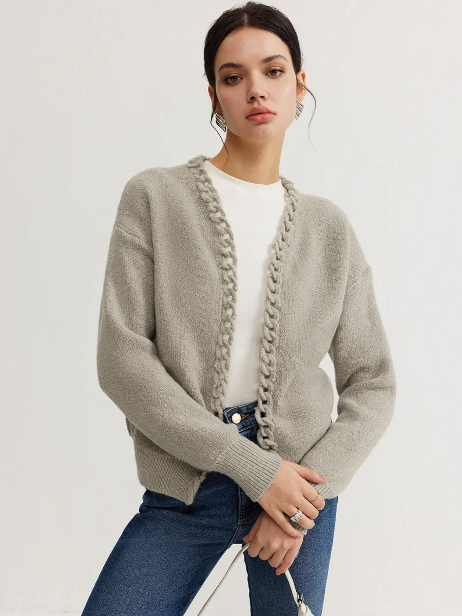 Cardigan Tressé | Maille Douce | Coupe Décontractée – Image 6