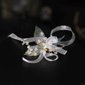 Bracelet De Demoiselle D’Honneur Fleur Et Feuilles