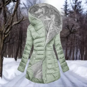 Quilted Down Jacket | Lined Hood | Winter Warmth and Elegance
