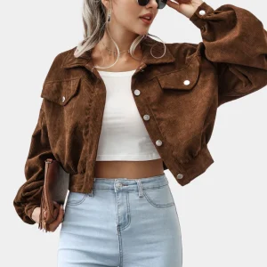 Velvet Short Jacket | Cotton | Casual Retro Look