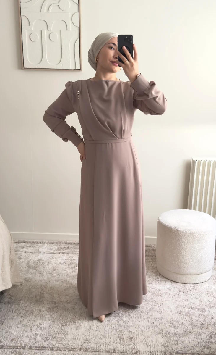 Robe longue creme – Image 2