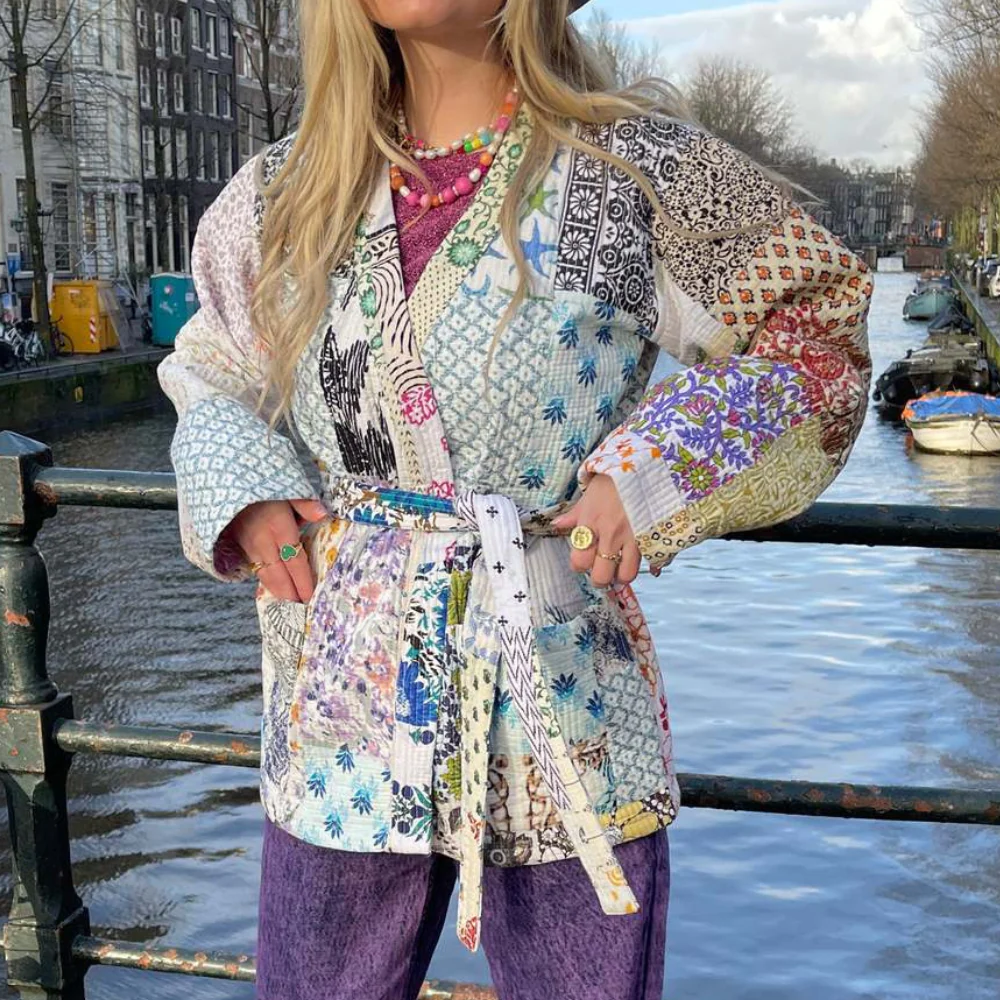 Bohemian Patchwork Jacket | Cotton | Colorful and Comfortable – Image 4