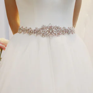 Ceinture De Mariage Intemporelle Avec Strass