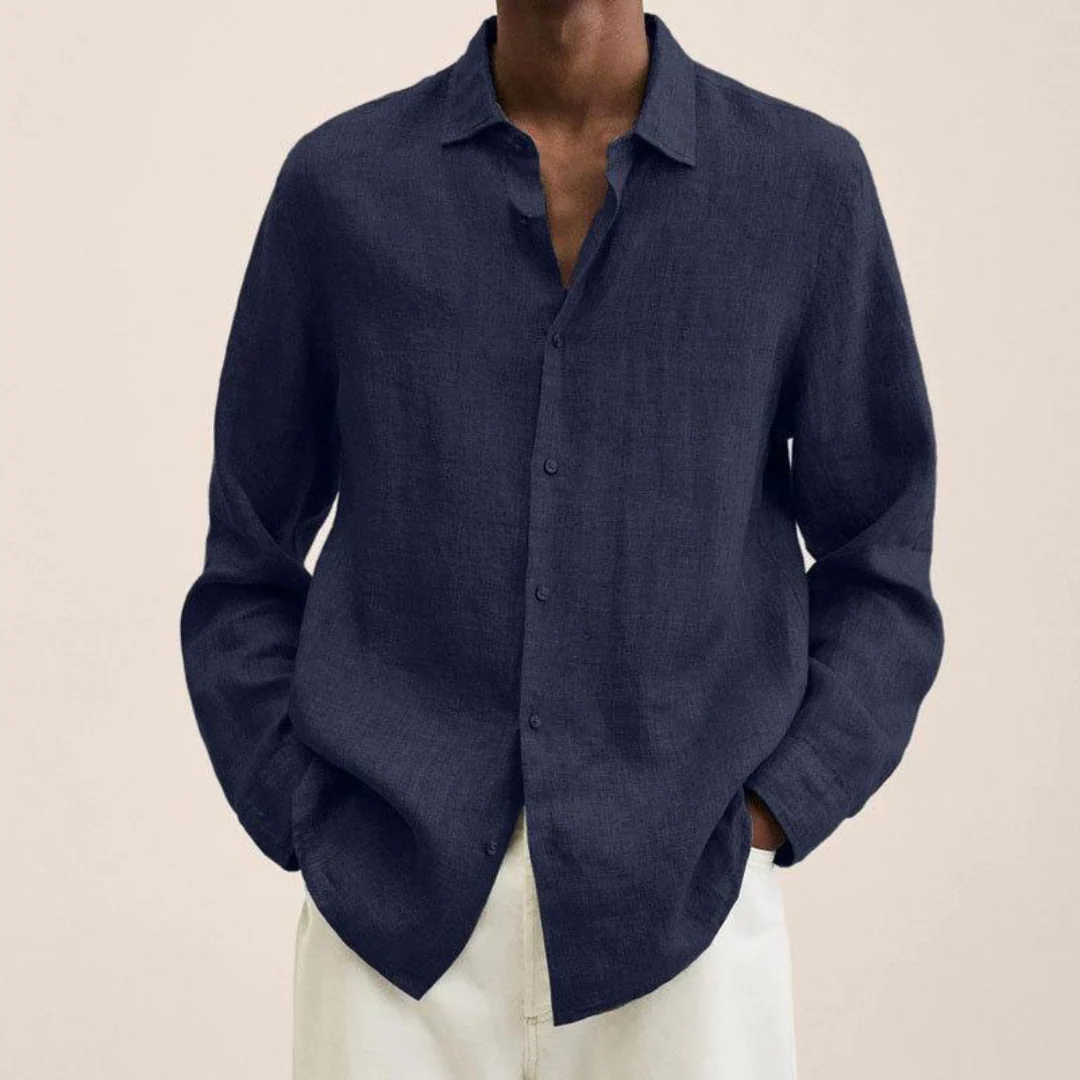 Chemise Coupe Ample Pour Hommes | Manche Longue – Image 2