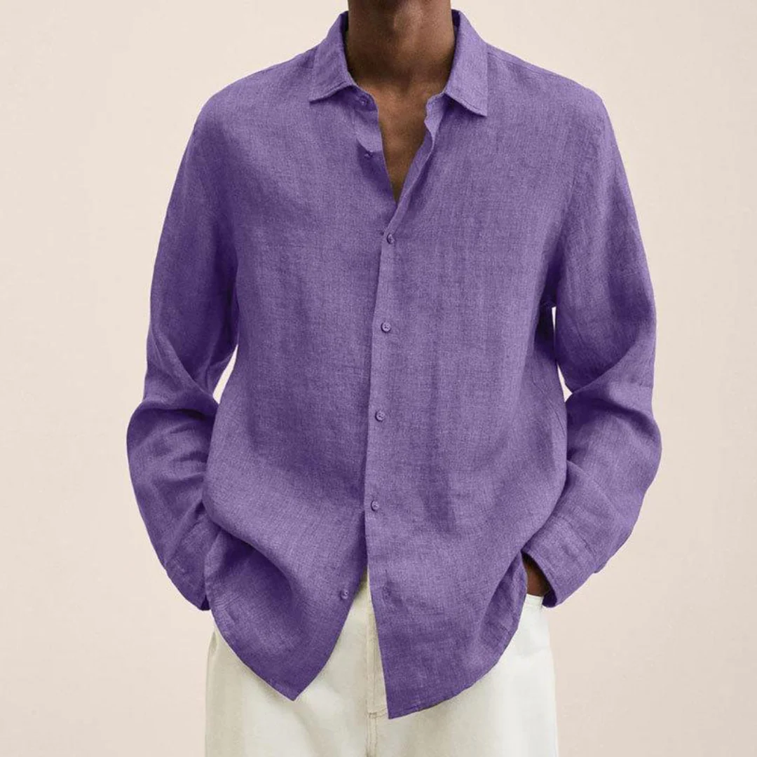 Chemise Coupe Ample Pour Hommes | Manche Longue – Image 3