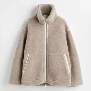Veste Sherpa Oversize | Coton | Douce, Chaude et Confortable