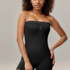 Combinaison Gainante Femme Contrôle Du Ventre Sans Coutures Avec Bretelles Amovibles