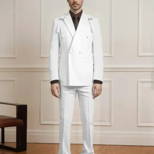 Costume Homme 2 Pièces À Classique Moderne Double Boutonnage Pour Mariage & Affaires