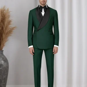 Costume Homme 2 Pièces Cintré À Col Châle Pour Mariage & Soirée Élégante