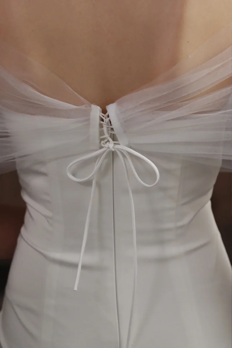 Étole De Mariée En Tulle Avec Appliqués Floraux – Image 7