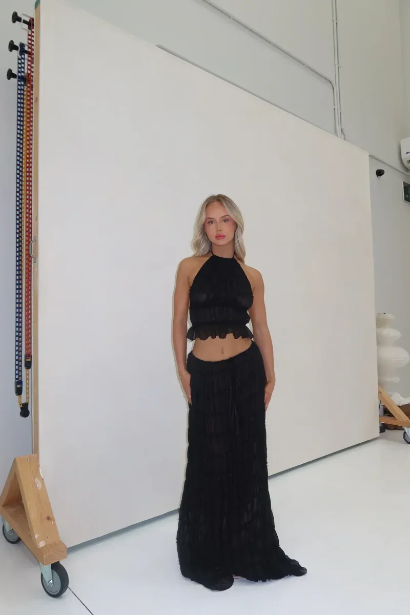 Pleated Halter Set | Légèreté d'Été Bohème – Image 8