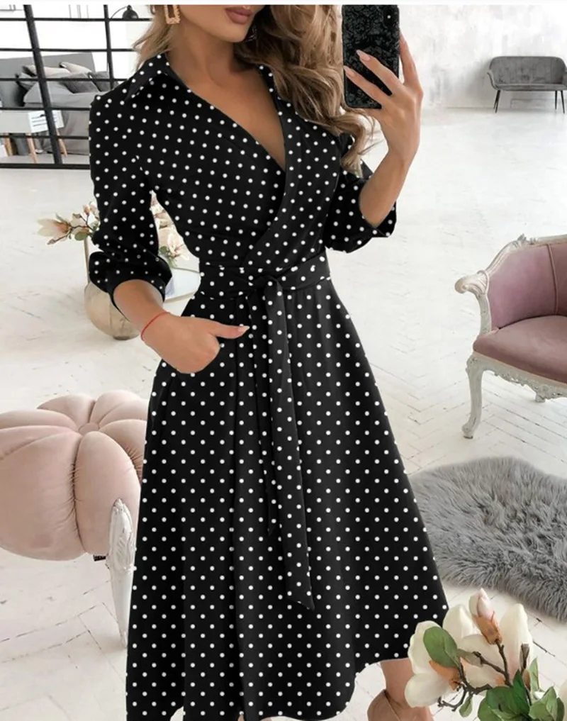 Robe Portefeuille Élégante | Mi-Longue | Style Chic et Raffiné – Image 9