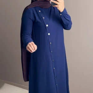 ENSEMBLE BLEU MARINE AVEC CHEMISE LONGUE