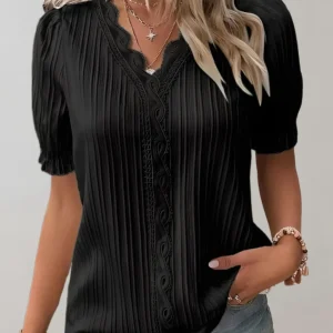 Blouse Plissée | Chic Décontracté et Détails Subtils